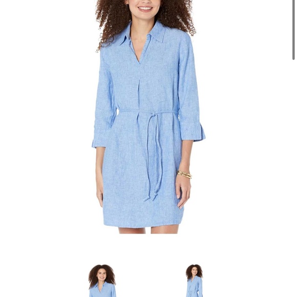Lilly Pulitzer shift dress Blue SZ S Pilar Tunic Linen
Beckon Blue Sea Salt EUC - Picture 5 of 12